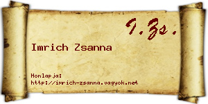 Imrich Zsanna névjegykártya